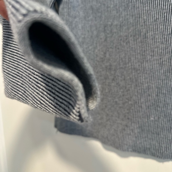 Wild Fable Women's XXL Zip-Front Navy & White Ribbed Cardigan Thick Sweater. - Picture 14 of 14